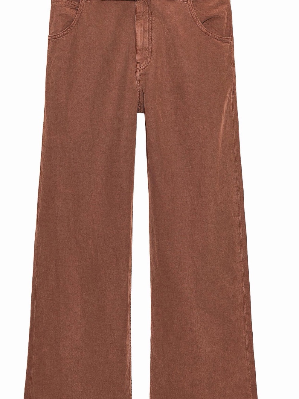 NWT Zara Rust Colored Wide-Leg Pants